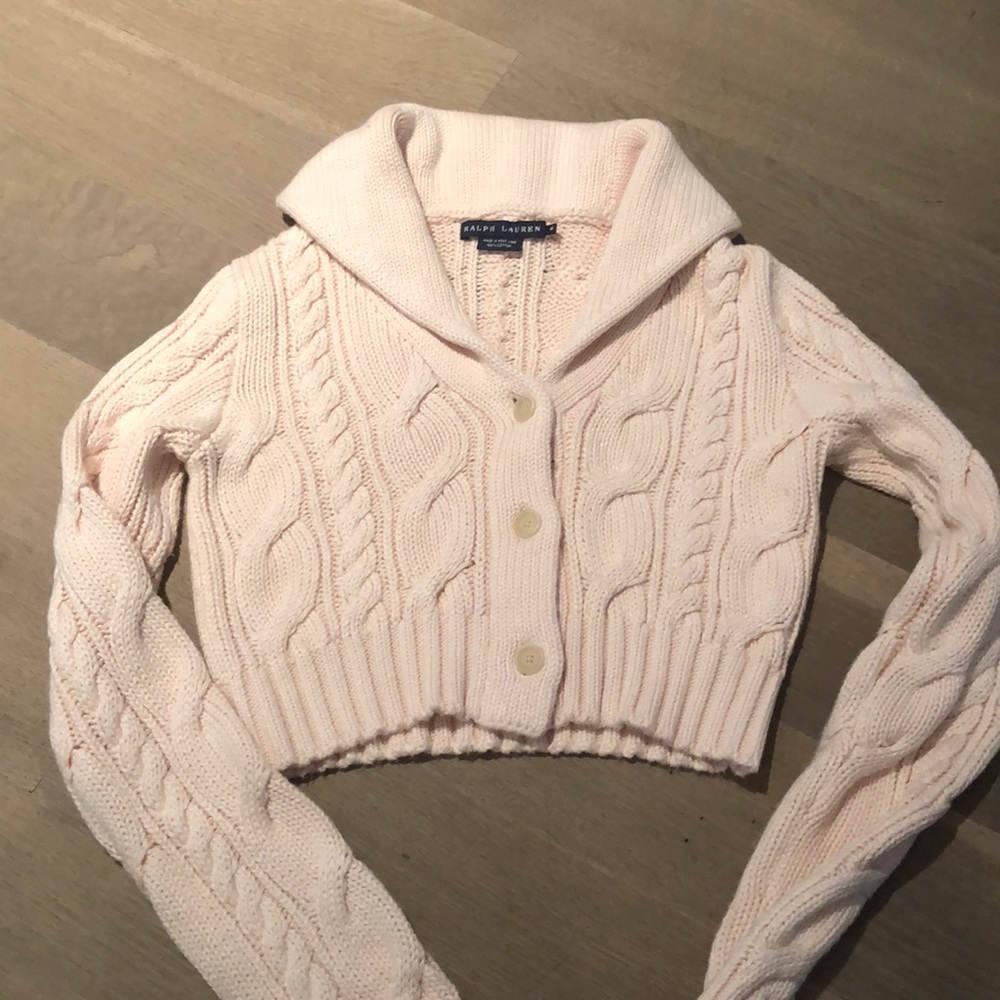 Ralph Lauren Crop cable sweater